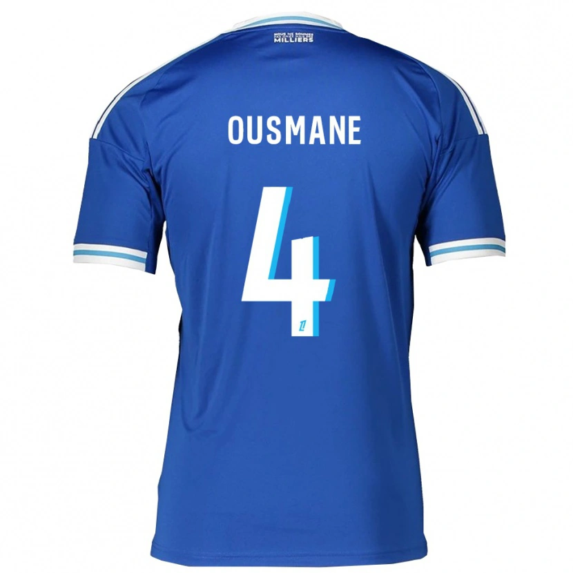 Danxen Hombre Camiseta Abdoulaye Ousmane #4 Azul Blanco 1ª Equipación 2025/26 La Camisa