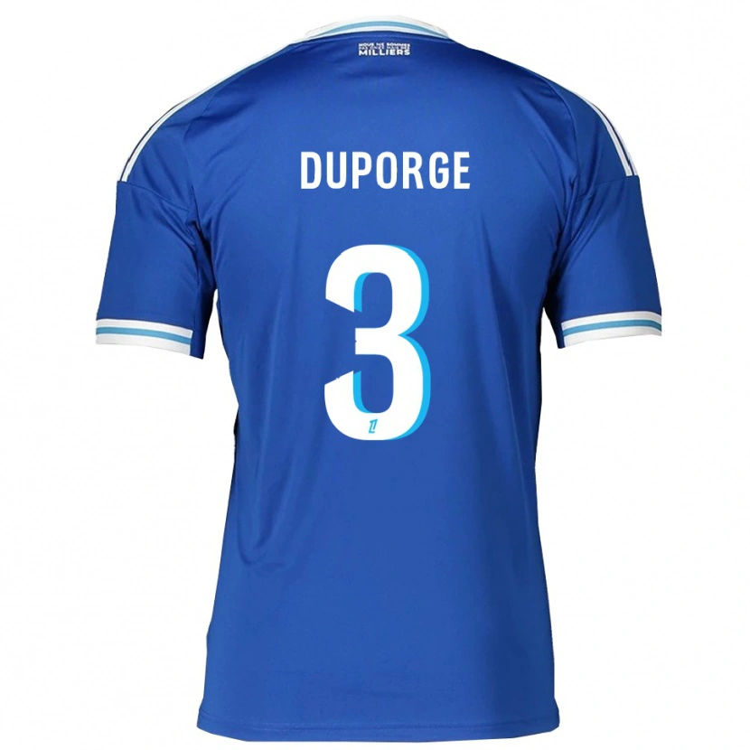 Danxen Hombre Camiseta Morgane Duporge #3 Azul Blanco 1ª Equipación 2025/26 La Camisa