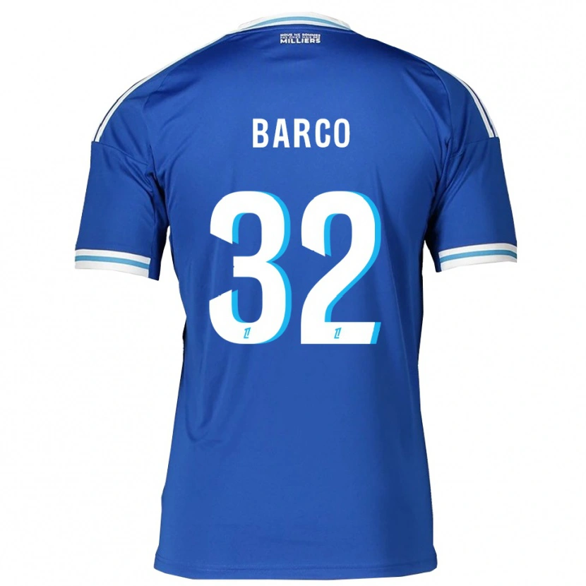 Danxen Hombre Camiseta Valentín Barco #32 Azul Blanco 1ª Equipación 2025/26 La Camisa