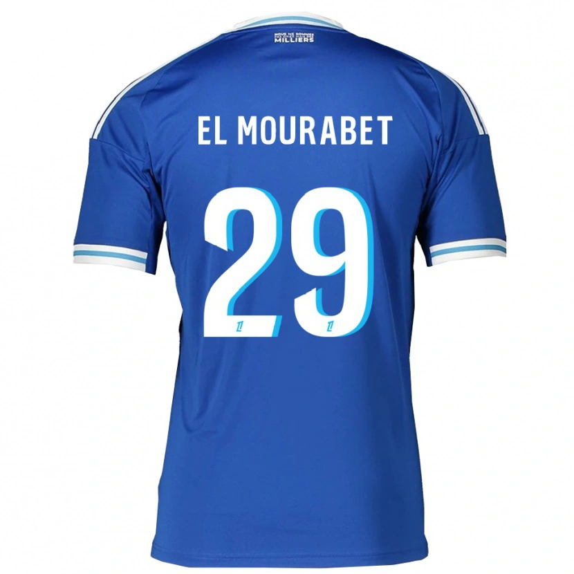Danxen Hombre Camiseta Samir El Mourabet #29 Azul Blanco 1ª Equipación 2025/26 La Camisa