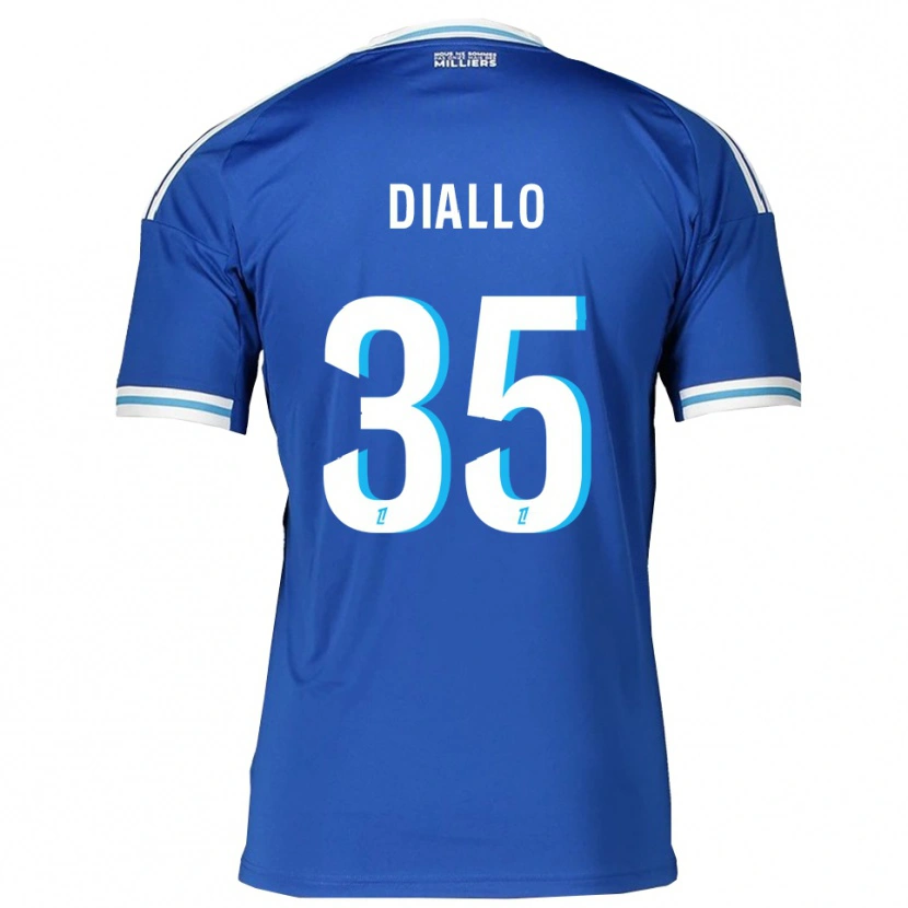 Danxen Hombre Camiseta Tidiane Diallo #35 Azul Blanco 1ª Equipación 2025/26 La Camisa