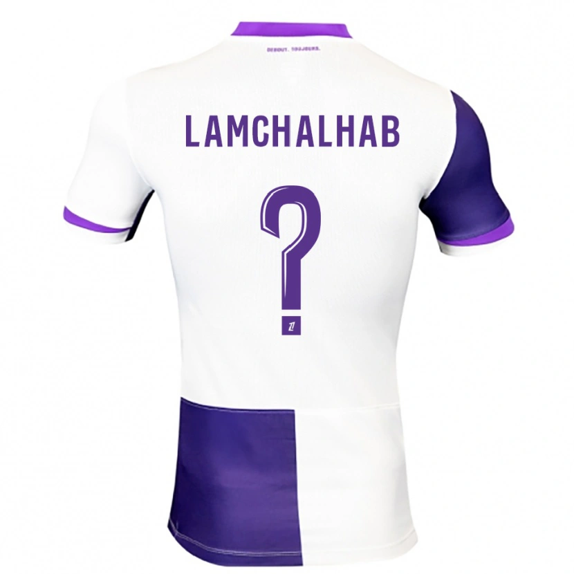 Danxen Hombre Camiseta Merwan Lamchalhab #0 Morado Blanco 1ª Equipación 2025/26 La Camisa