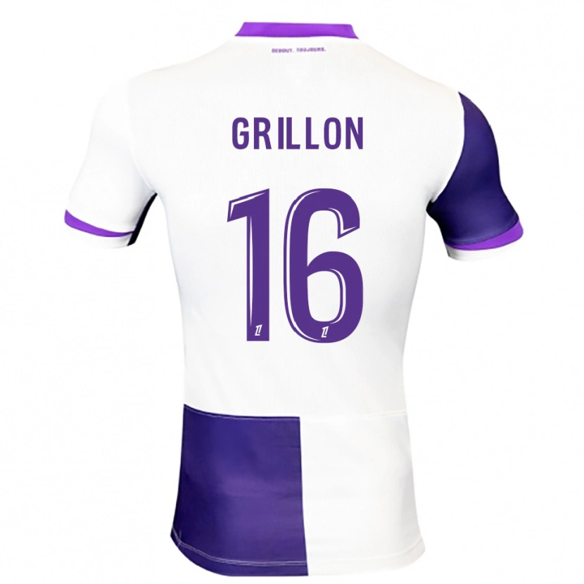 Danxen Hombre Camiseta Gaëlle Grillon #16 Morado Blanco 1ª Equipación 2025/26 La Camisa