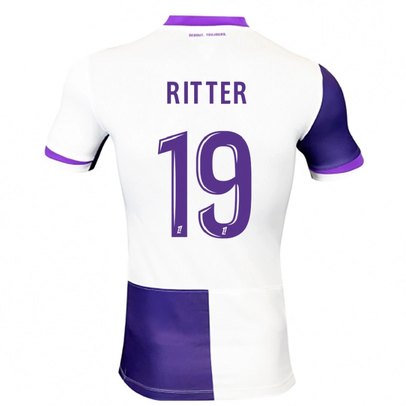Danxen Hombre Camiseta Morgane Ritter #19 Morado Blanco 1ª Equipación 2025/26 La Camisa