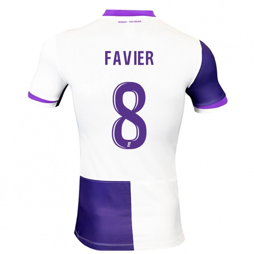 Danxen Hombre Camiseta Luca Favier #8 Morado Blanco 1ª Equipación 2025/26 La Camisa
