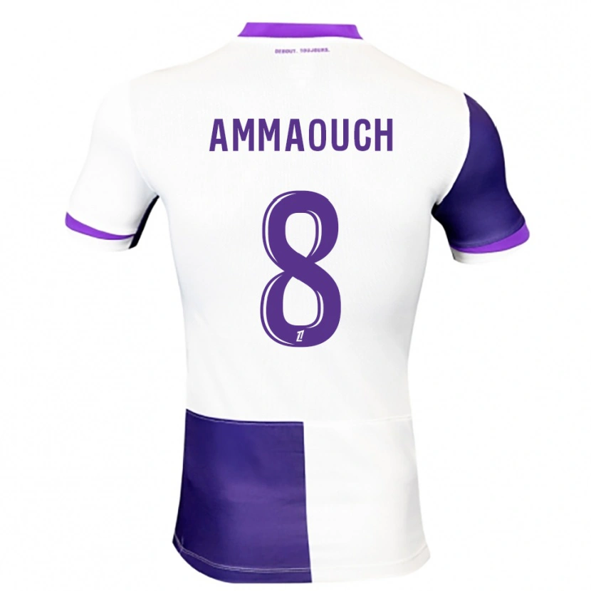 Danxen Hombre Camiseta Aymen Amaaouch #8 Morado Blanco 1ª Equipación 2025/26 La Camisa