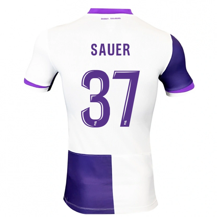 Danxen Hombre Camiseta Mario Sauer #37 Morado Blanco 1ª Equipación 2025/26 La Camisa