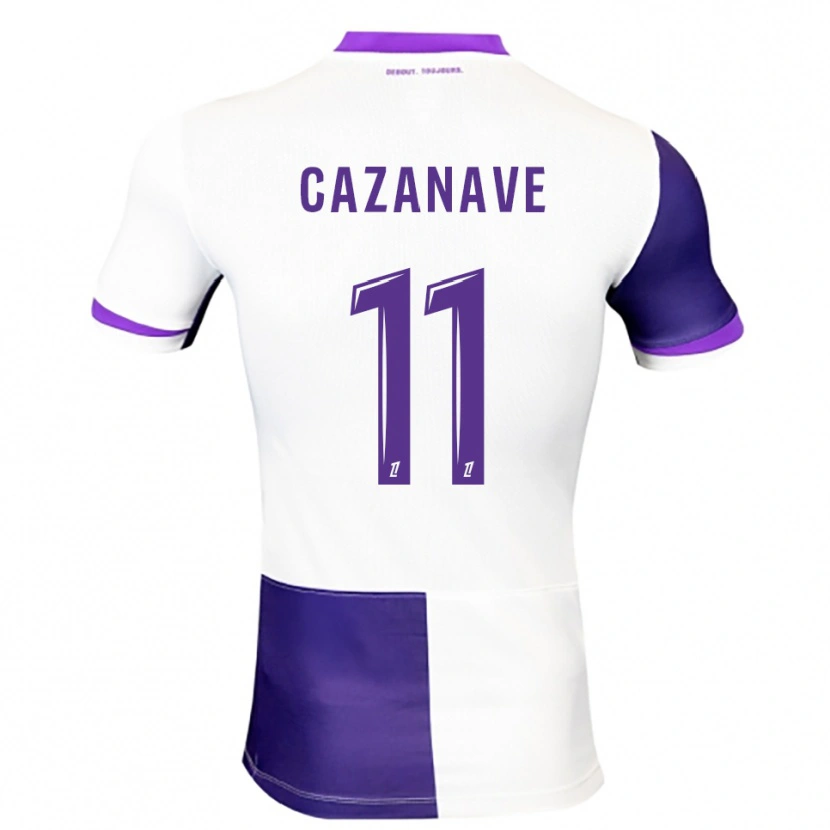 Danxen Hombre Camiseta Julie Cazanave #11 Morado Blanco 1ª Equipación 2025/26 La Camisa