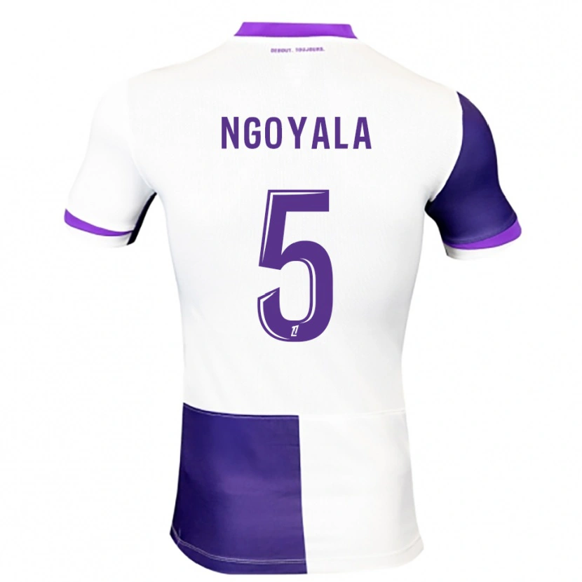 Danxen Hombre Camiseta Frédéric Efuele Ngoyala #5 Morado Blanco 1ª Equipación 2025/26 La Camisa