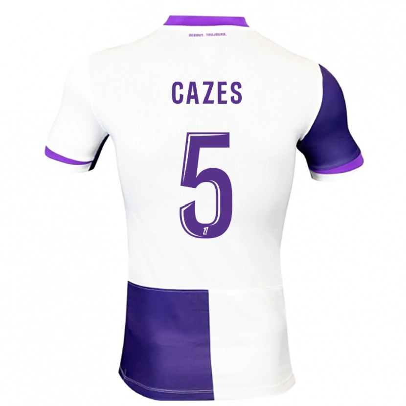 Danxen Hombre Camiseta Manon Cazes #5 Morado Blanco 1ª Equipación 2025/26 La Camisa