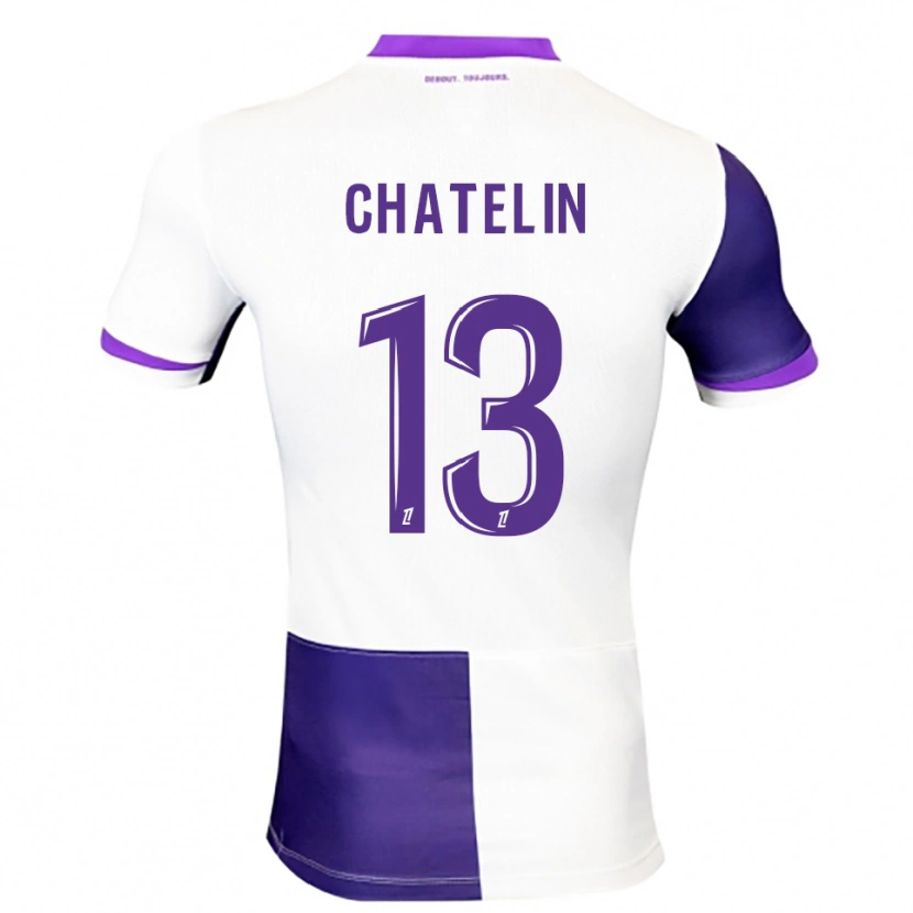 Danxen Hombre Camiseta Delphin Chatelin #13 Morado Blanco 1ª Equipación 2025/26 La Camisa