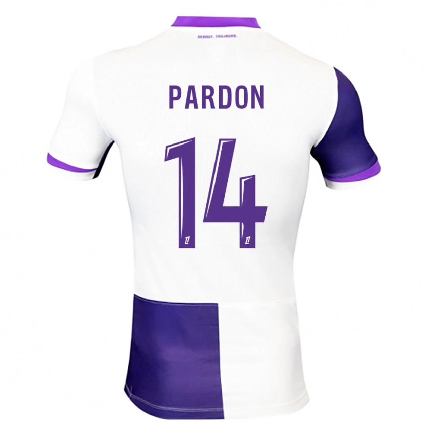 Danxen Hombre Camiseta Pauline Pardon #14 Morado Blanco 1ª Equipación 2025/26 La Camisa