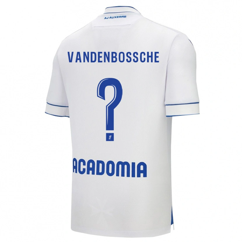 Danxen Hombre Camiseta Louka Vandenbossche #0 Blanco Azul 1ª Equipación 2025/26 La Camisa