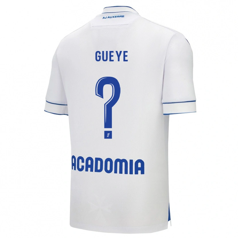 Danxen Hombre Camiseta Khady Gueye #0 Blanco Azul 1ª Equipación 2025/26 La Camisa