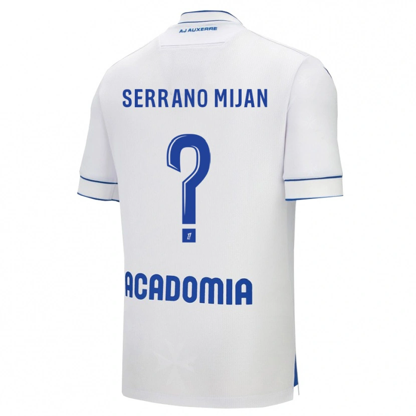 Danxen Hombre Camiseta Joye Serrano Mijan #0 Blanco Azul 1ª Equipación 2025/26 La Camisa