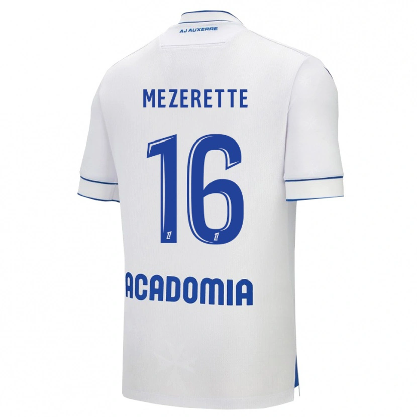 Danxen Hombre Camiseta Louis Mezerette #16 Blanco Azul 1ª Equipación 2025/26 La Camisa