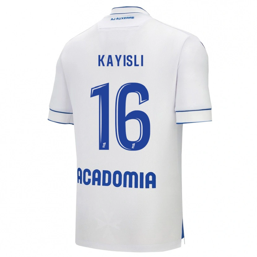 Danxen Hombre Camiseta Mehmet Kayisli #16 Blanco Azul 1ª Equipación 2025/26 La Camisa