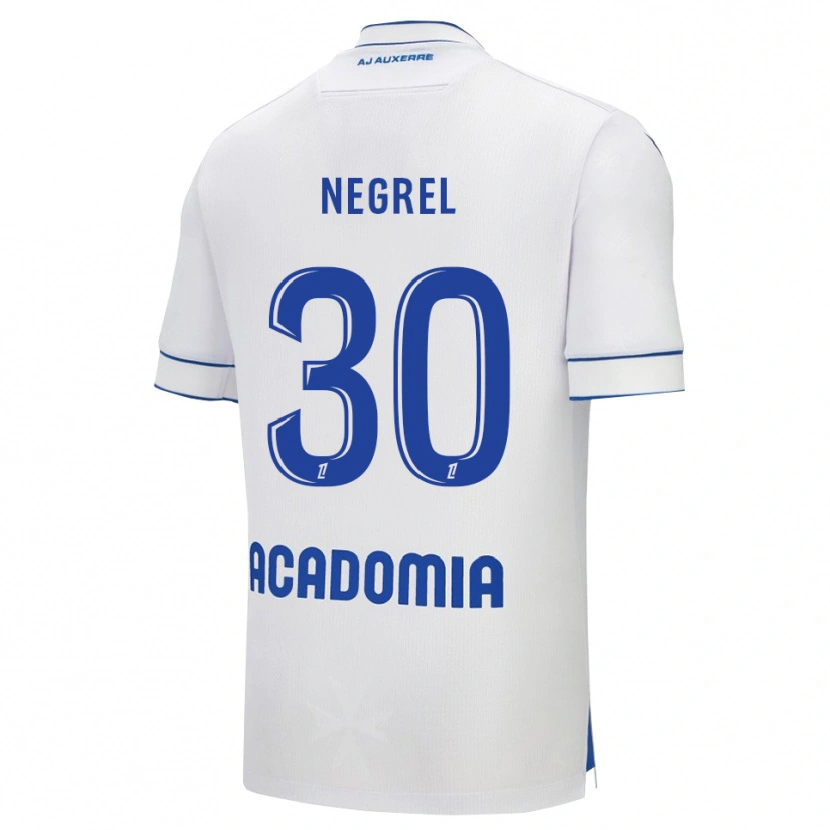 Danxen Hombre Camiseta Tom Negrel #30 Blanco Azul 1ª Equipación 2025/26 La Camisa