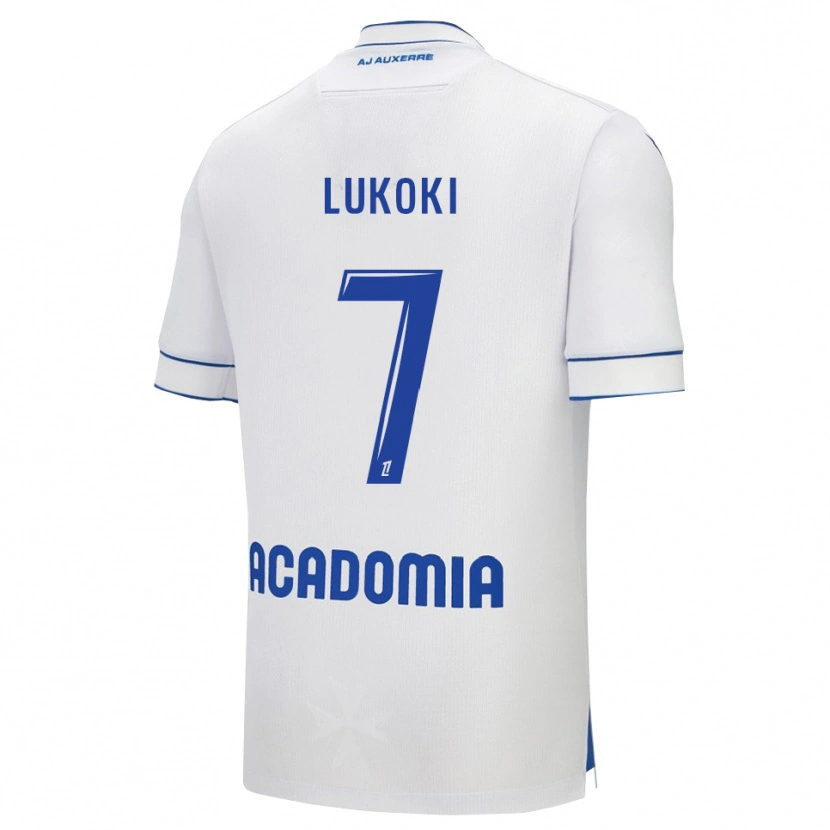 Danxen Hombre Camiseta Lionel Lukoki #7 Blanco Azul 1ª Equipación 2025/26 La Camisa