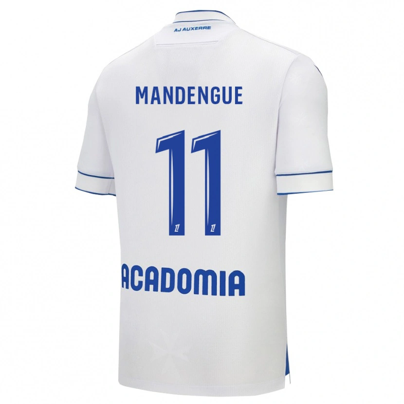Danxen Hombre Camiseta Rayan Mandengue #11 Blanco Azul 1ª Equipación 2025/26 La Camisa