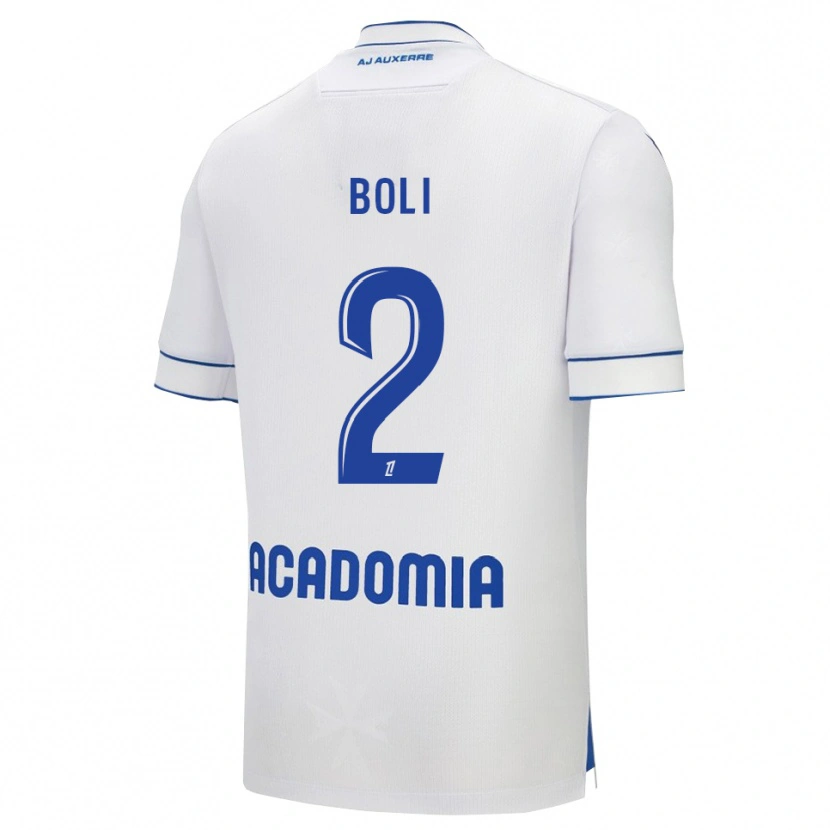 Danxen Hombre Camiseta Franck Boli #2 Blanco Azul 1ª Equipación 2025/26 La Camisa