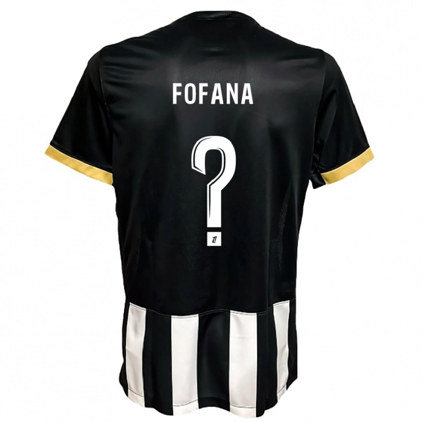 Danxen Hombre Camiseta N'faly Fofana #0 Negro Blanco 1ª Equipación 2025/26 La Camisa