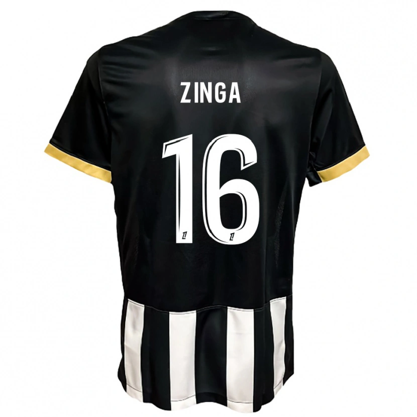 Danxen Hombre Camiseta Melvin Zinga #16 Negro Blanco 1ª Equipación 2025/26 La Camisa