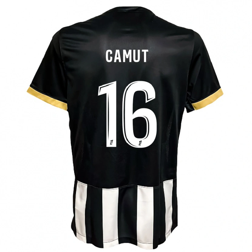 Danxen Hombre Camiseta Maël Camut #16 Negro Blanco 1ª Equipación 2025/26 La Camisa