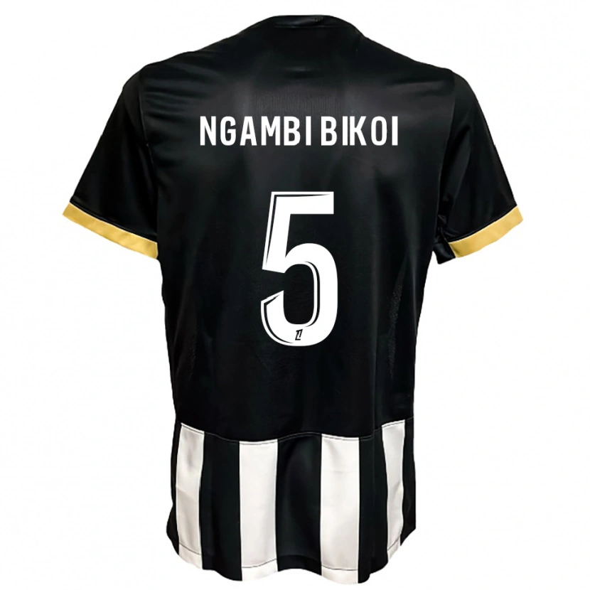 Danxen Hombre Camiseta Christian Ngambi Bikoi #5 Negro Blanco 1ª Equipación 2025/26 La Camisa