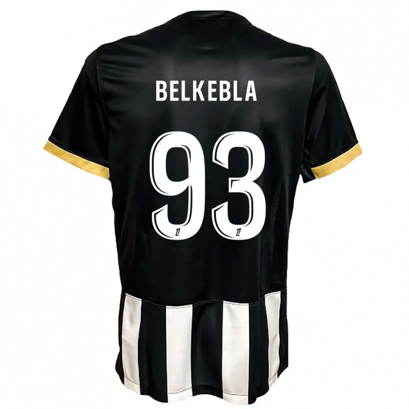 Danxen Hombre Camiseta Haris Belkebla #93 Negro Blanco 1ª Equipación 2025/26 La Camisa