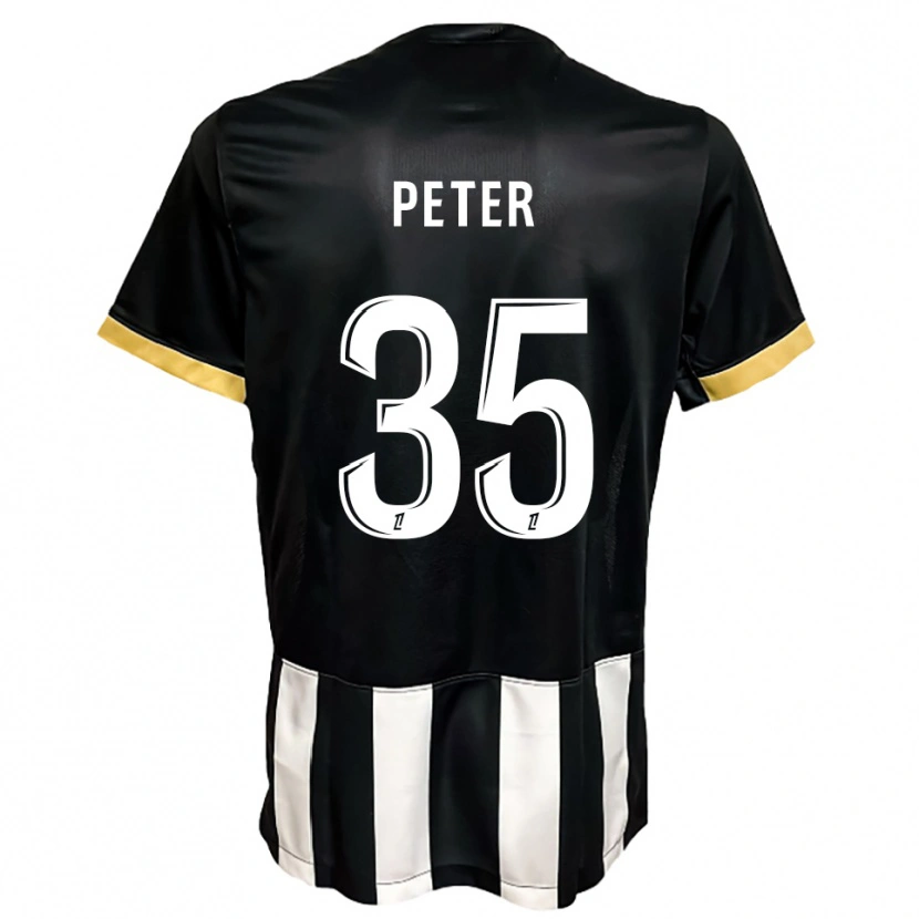 Danxen Hombre Camiseta Prosper Peter #35 Negro Blanco 1ª Equipación 2025/26 La Camisa