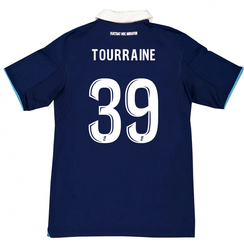 Danxen Hombre Camiseta Mathys Tourraine #39 Azul Oscuro Blanco 1ª Equipación 2025/26 La Camisa