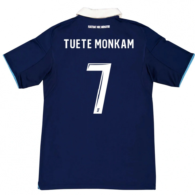 Danxen Hombre Camiseta Malcolm Tuete Monkam #7 Azul Oscuro Blanco 1ª Equipación 2025/26 La Camisa