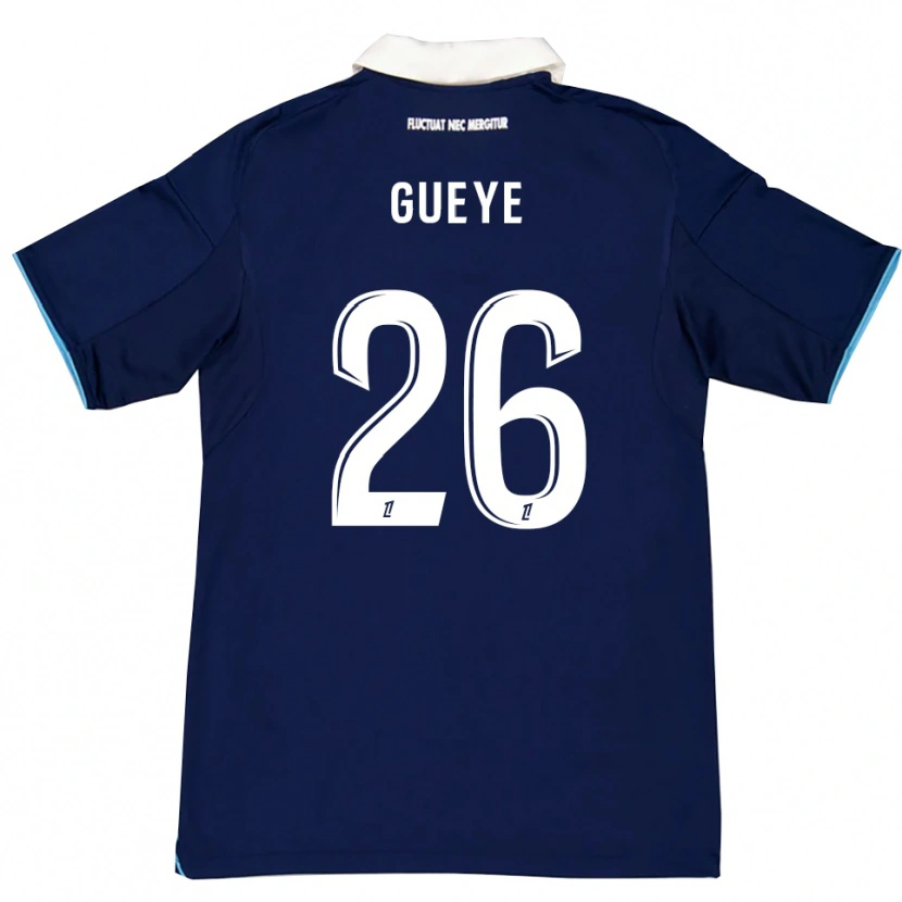 Danxen Hombre Camiseta Lamine Gueye #26 Azul Oscuro Blanco 1ª Equipación 2025/26 La Camisa