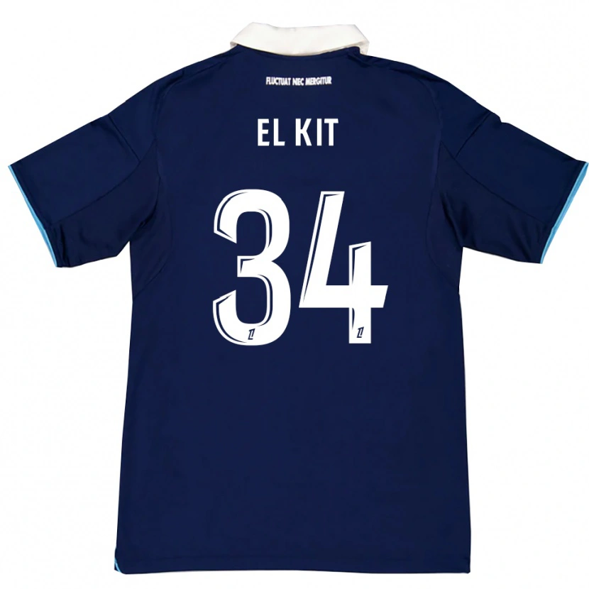 Danxen Hombre Camiseta Kamil El Kit #34 Azul Oscuro Blanco 1ª Equipación 2025/26 La Camisa