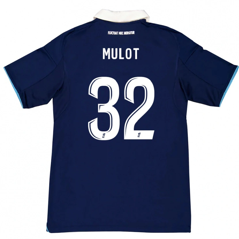 Danxen Hombre Camiseta Marie Mulot #32 Azul Oscuro Blanco 1ª Equipación 2025/26 La Camisa
