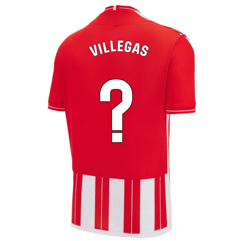 Danxen Hombre Camiseta Sergio Villegas #0 Rojo Blanco 1ª Equipación 2025/26 La Camisa