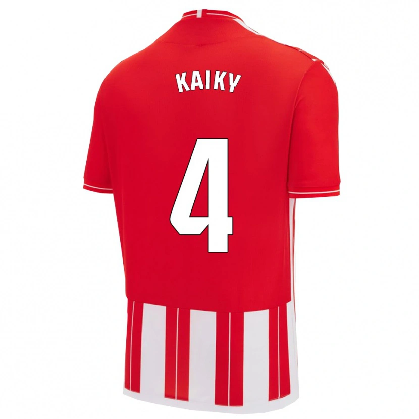 Danxen Hombre Camiseta Kaiky #4 Rojo Blanco 1ª Equipación 2025/26 La Camisa