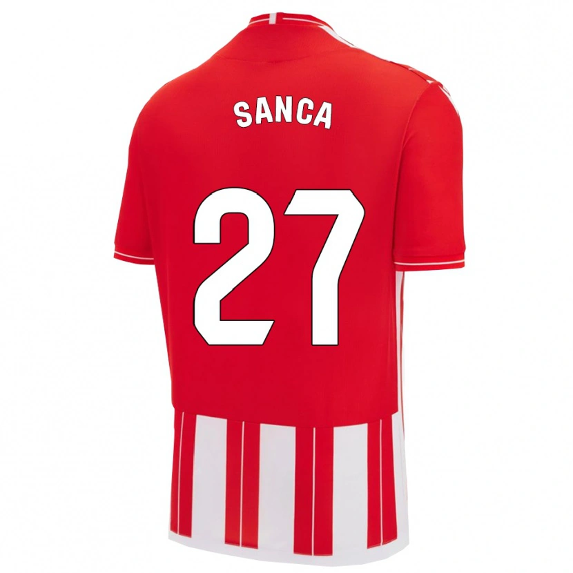 Danxen Hombre Camiseta Marciano Sanca #27 Rojo Blanco 1ª Equipación 2025/26 La Camisa