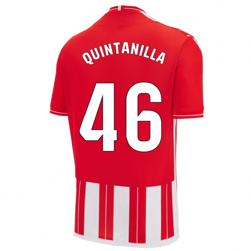 Danxen Hombre Camiseta Rubén Quintanilla #46 Rojo Blanco 1ª Equipación 2025/26 La Camisa
