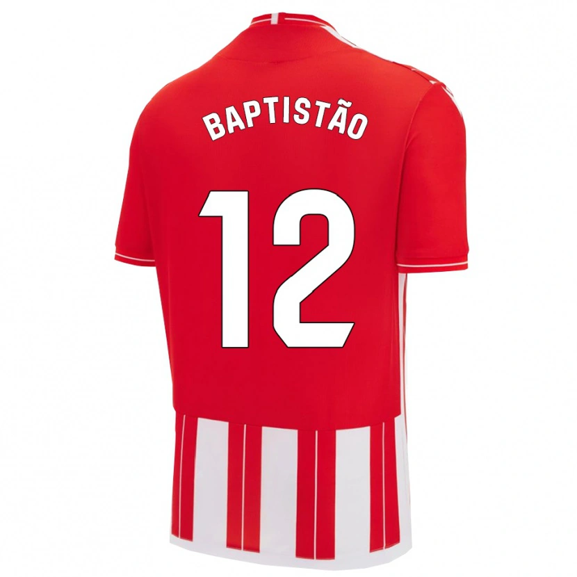 Danxen Hombre Camiseta Léo Baptistão #12 Rojo Blanco 1ª Equipación 2025/26 La Camisa