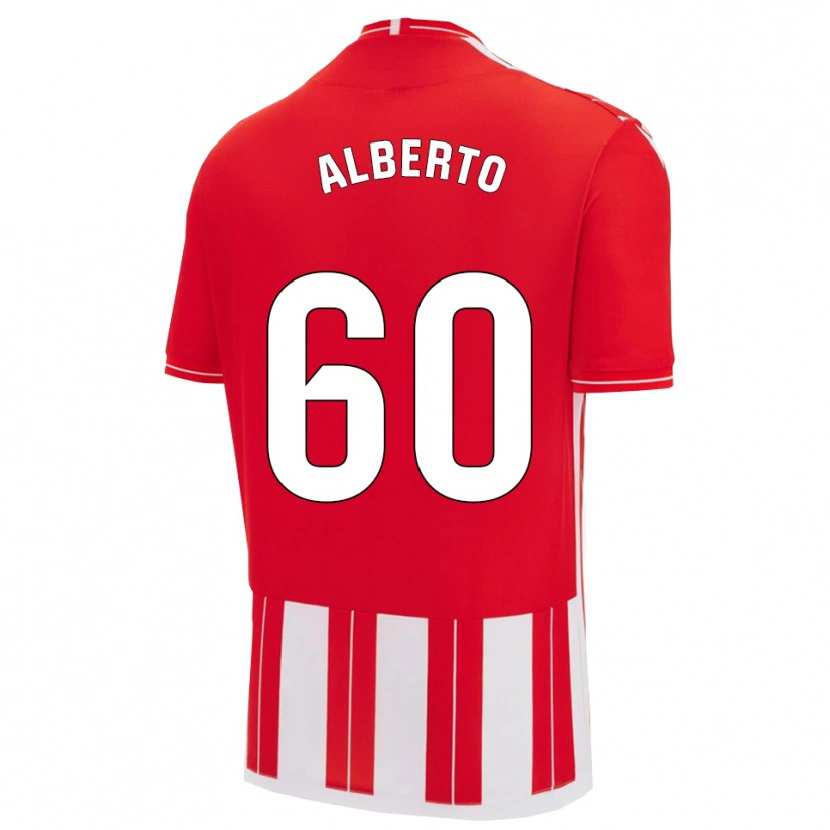 Danxen Hombre Camiseta Martim Alberto #60 Rojo Blanco 1ª Equipación 2025/26 La Camisa