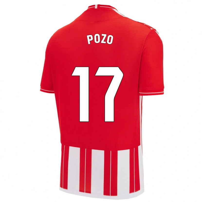 Danxen Hombre Camiseta Álex Pozo #17 Rojo Blanco 1ª Equipación 2025/26 La Camisa