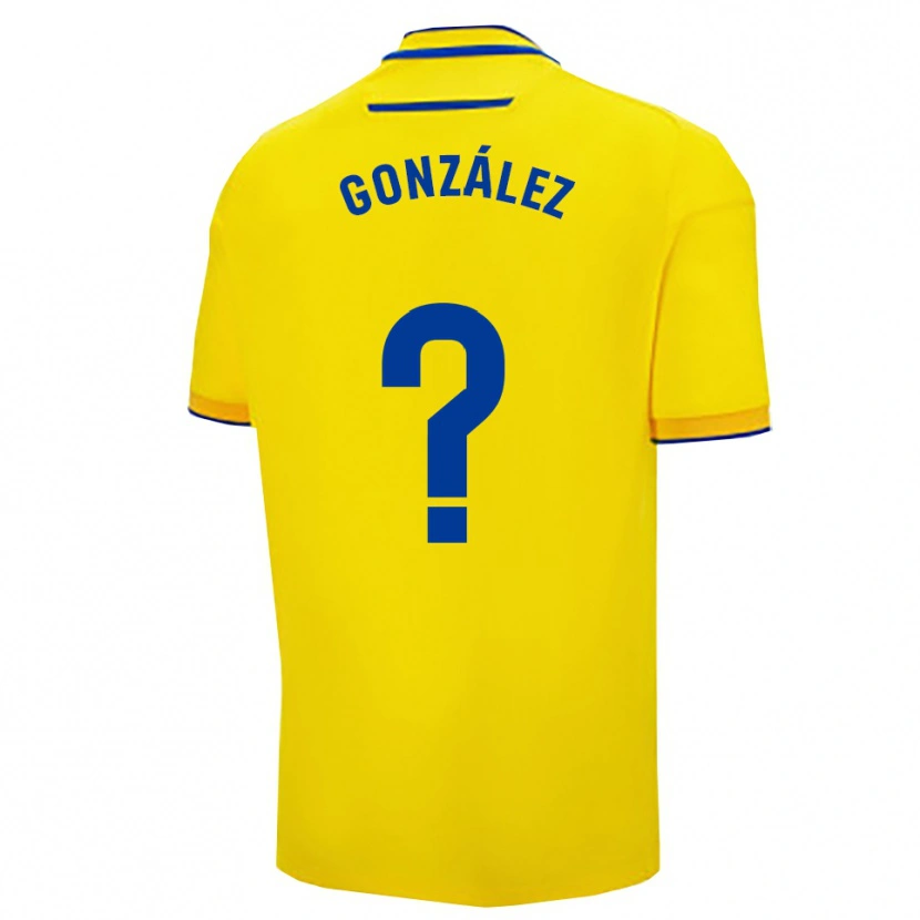 Danxen Hombre Camiseta Guille González #0 Amarillo Marino 1ª Equipación 2025/26 La Camisa
