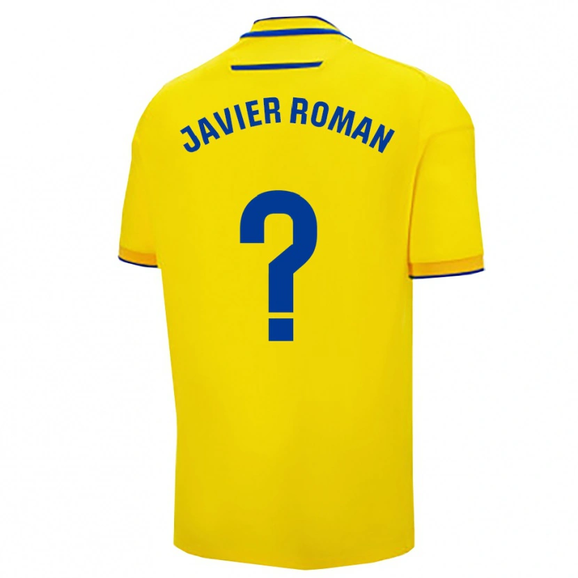 Danxen Hombre Camiseta José Javier Román #0 Amarillo Marino 1ª Equipación 2025/26 La Camisa