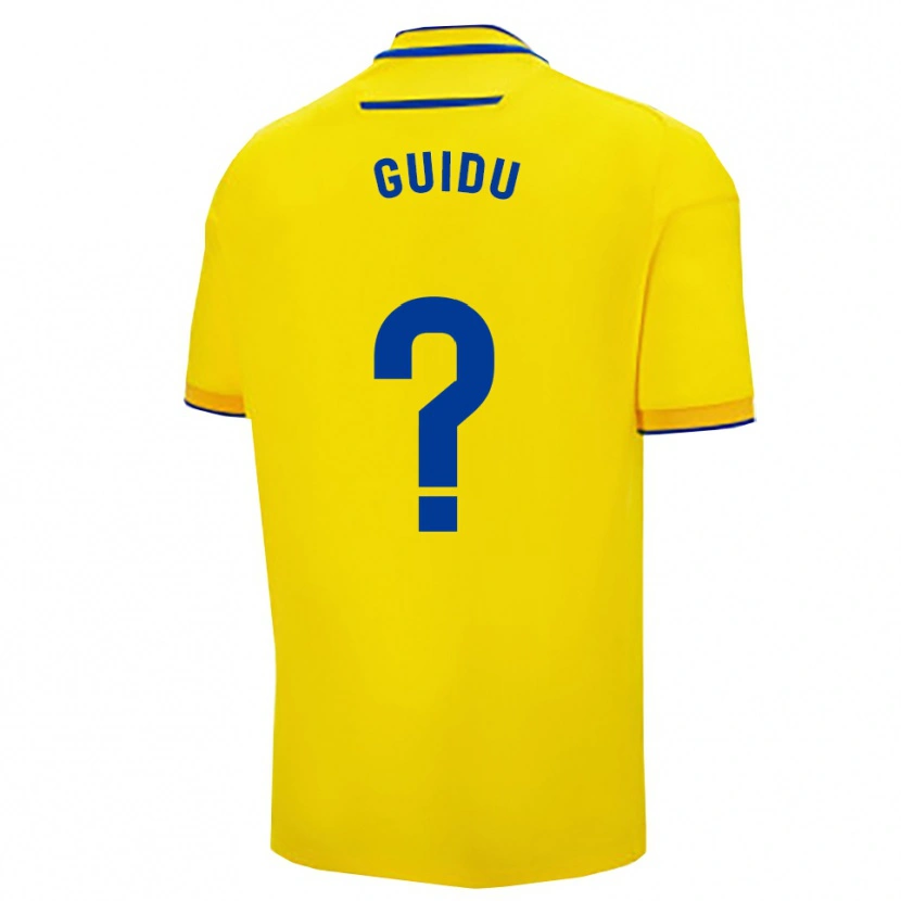 Danxen Hombre Camiseta Massi Guidu #0 Amarillo Marino 1ª Equipación 2025/26 La Camisa