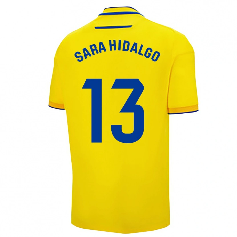 Danxen Hombre Camiseta Sara Hidalgo Merino #13 Amarillo Marino 1ª Equipación 2025/26 La Camisa