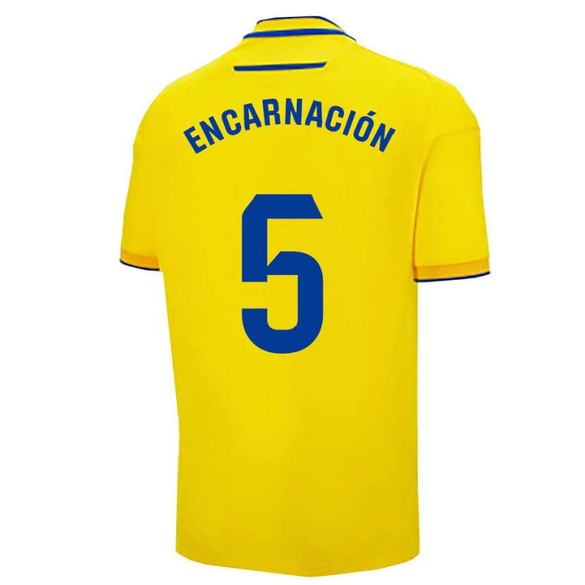 Danxen Hombre Camiseta Encarnación Picardo Amaya #5 Amarillo Marino 1ª Equipación 2025/26 La Camisa