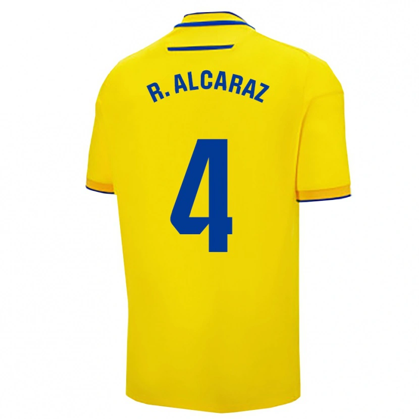Danxen Hombre Camiseta Rubén Alcaraz #4 Amarillo Marino 1ª Equipación 2025/26 La Camisa