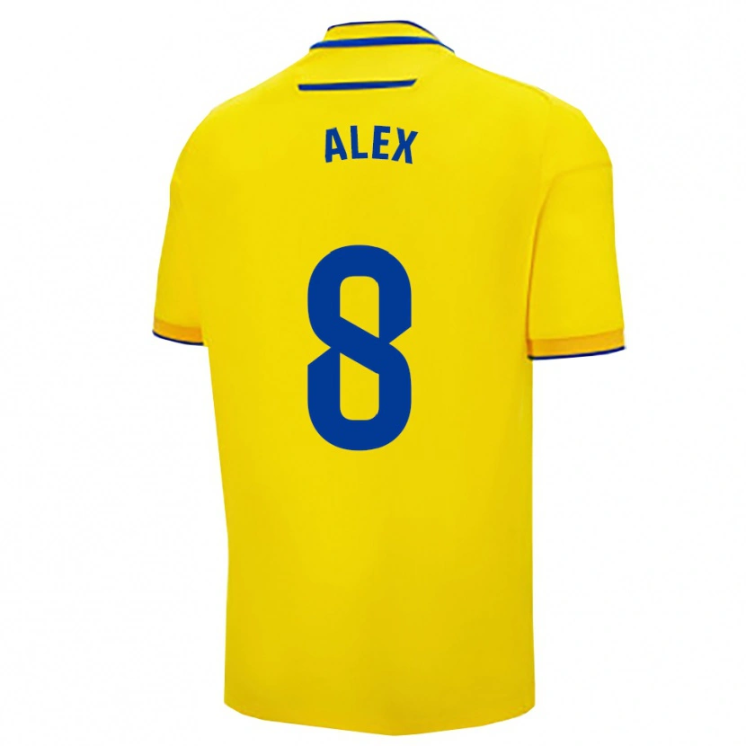 Danxen Hombre Camiseta Álex Fernández #8 Amarillo Marino 1ª Equipación 2025/26 La Camisa